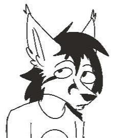 sketch of my fursona Cain
